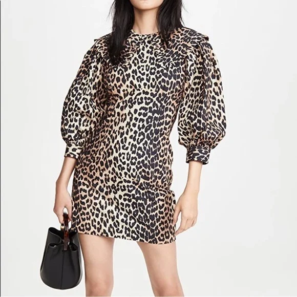 【関税&送料込み】Ganni Leopard Poplin Mini Dress Ganni | Dresses | Ganni Leopardprint Cottonpoplin Mini Dress